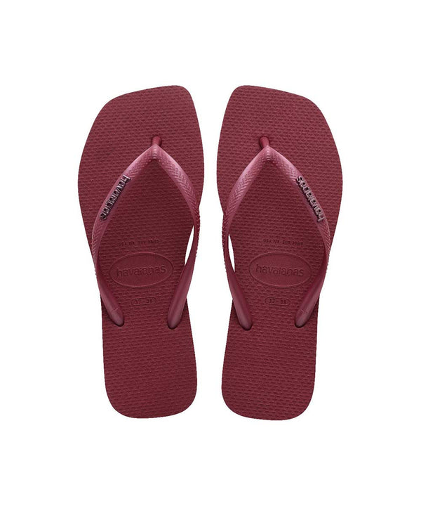 Havaianas Women's Slim Square Metalic Logo Thongs
