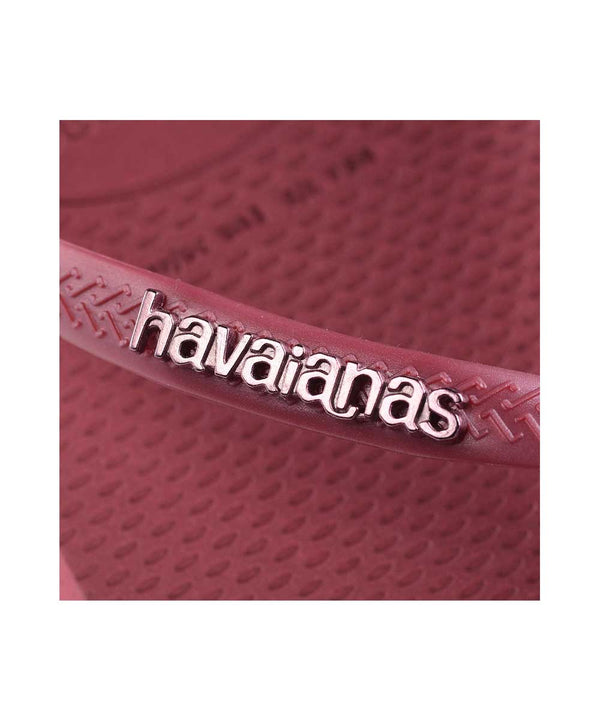 Havaianas Women's Slim Square Metalic Logo Thongs
