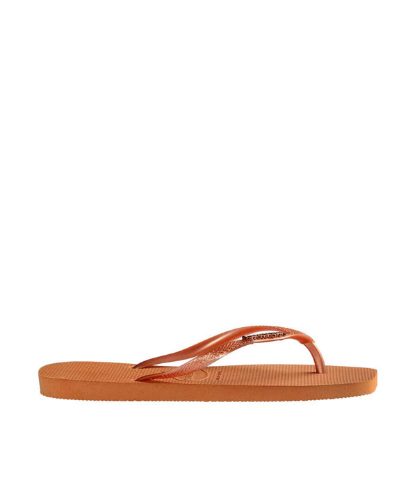Havaianas Women's Slim Square Metalic Logo Thongs