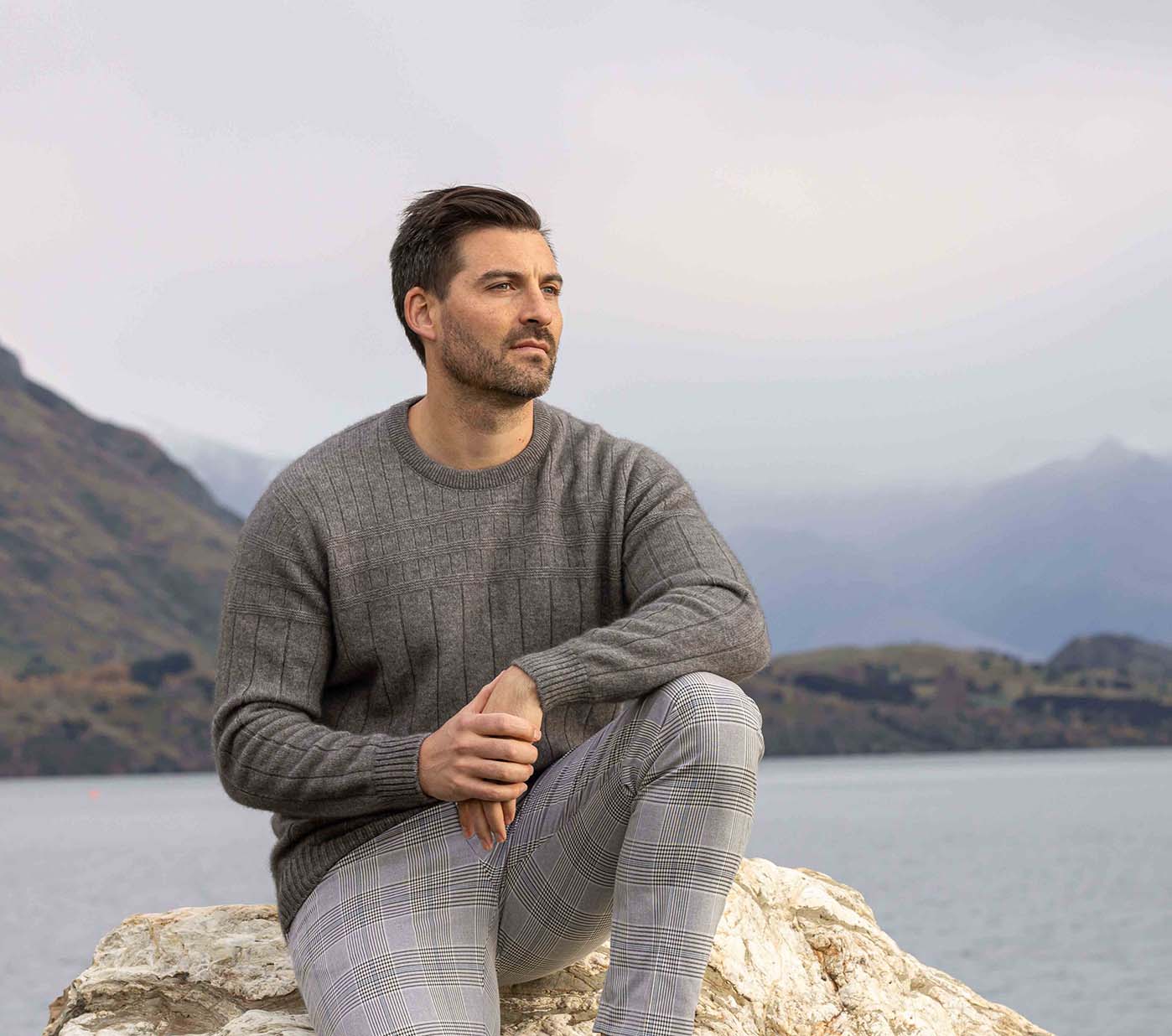Men's Merino Possum Riverton Sweater Secondary image