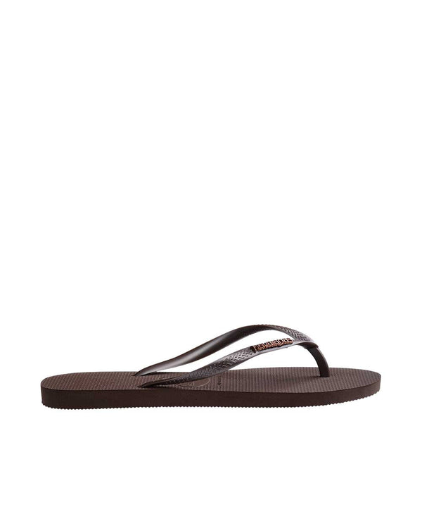 Havaianas Women's Slim Metal Logo Thongs – Dark Brown – view 4